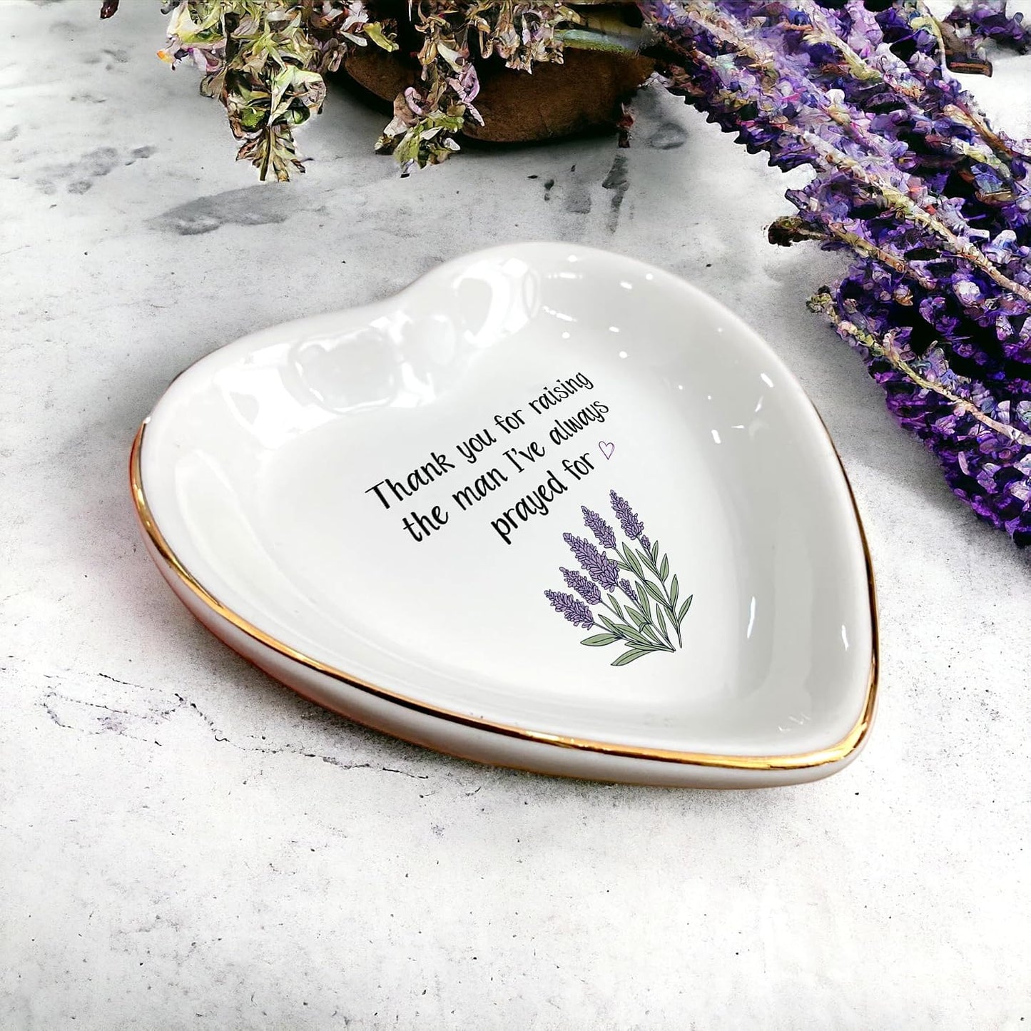Bandeja corazón 'Thank You For Raising The Man' regalo