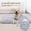 Cama perro grande antideslizante felpa 36x27pulg gris