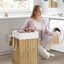 Cesta lavandería ratán sintético 65L con tapa plegable