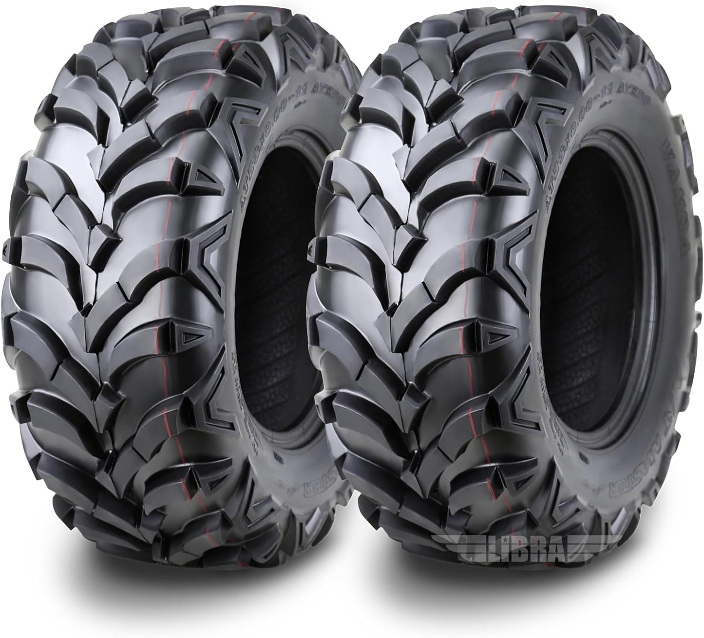 Set 2 Neumáticos UTV 25x8-12 6 Capas Banda 20mm Lodo