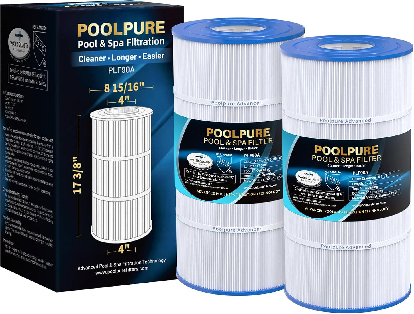 Filtro piscina PLF90A reemplaza Hayward C900 90ft2 17