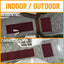 Tapete pasillo pelo raspador 2'7"x9' antiderrap rojo
