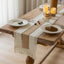 Mesa de arpillera 60x13 beige marrón