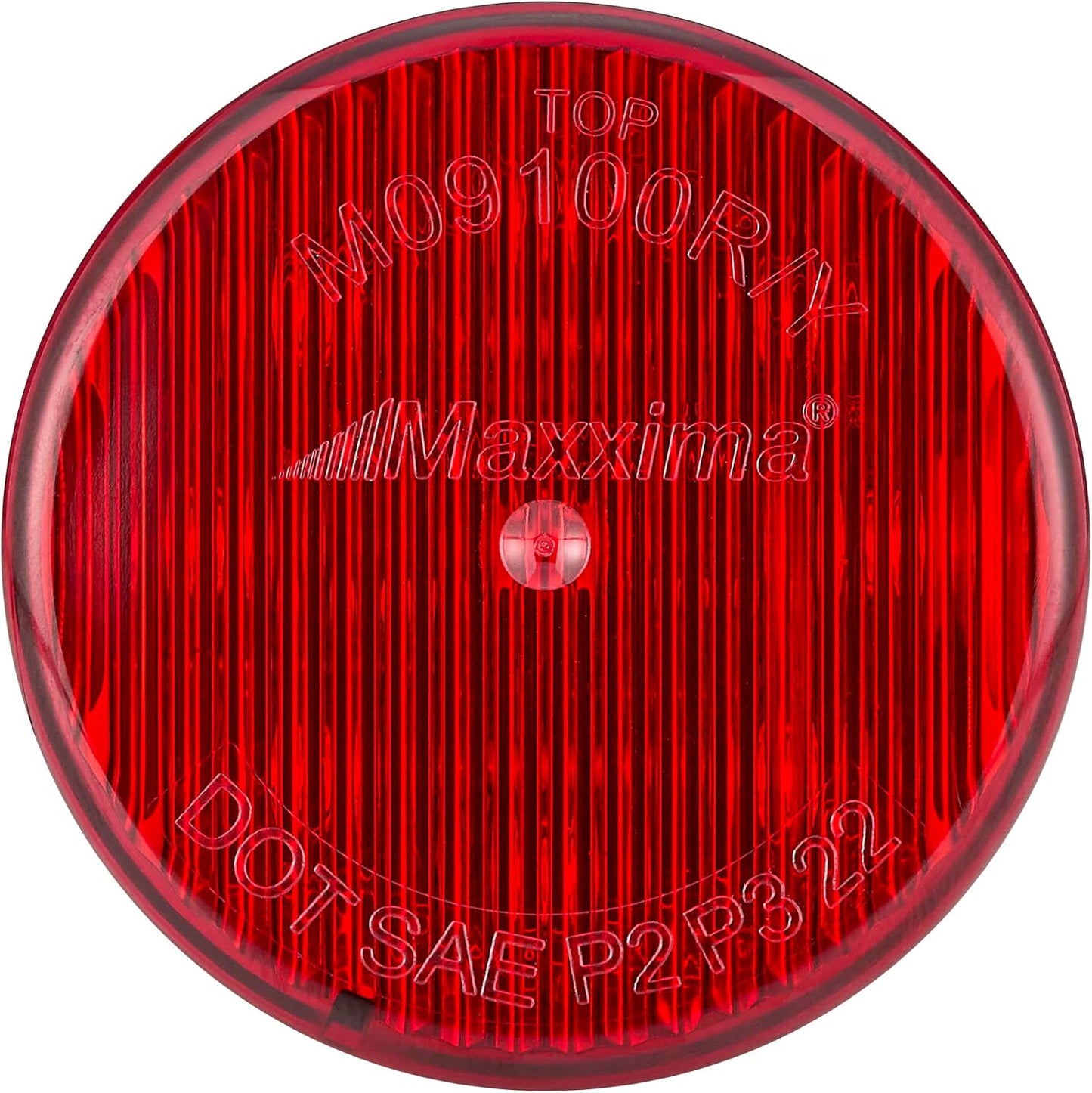 Luz marcador redonda roja 2"