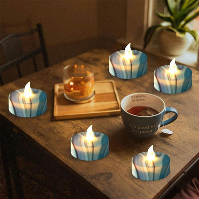 Velas té LED grises sin llama control remoto pack 12