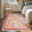 Alfombra lavable estampado animal 5x7 rosa boho antiderrap