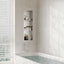 Nicho ducha acero inox 12x36pulg níquel cepillado 3 niveles