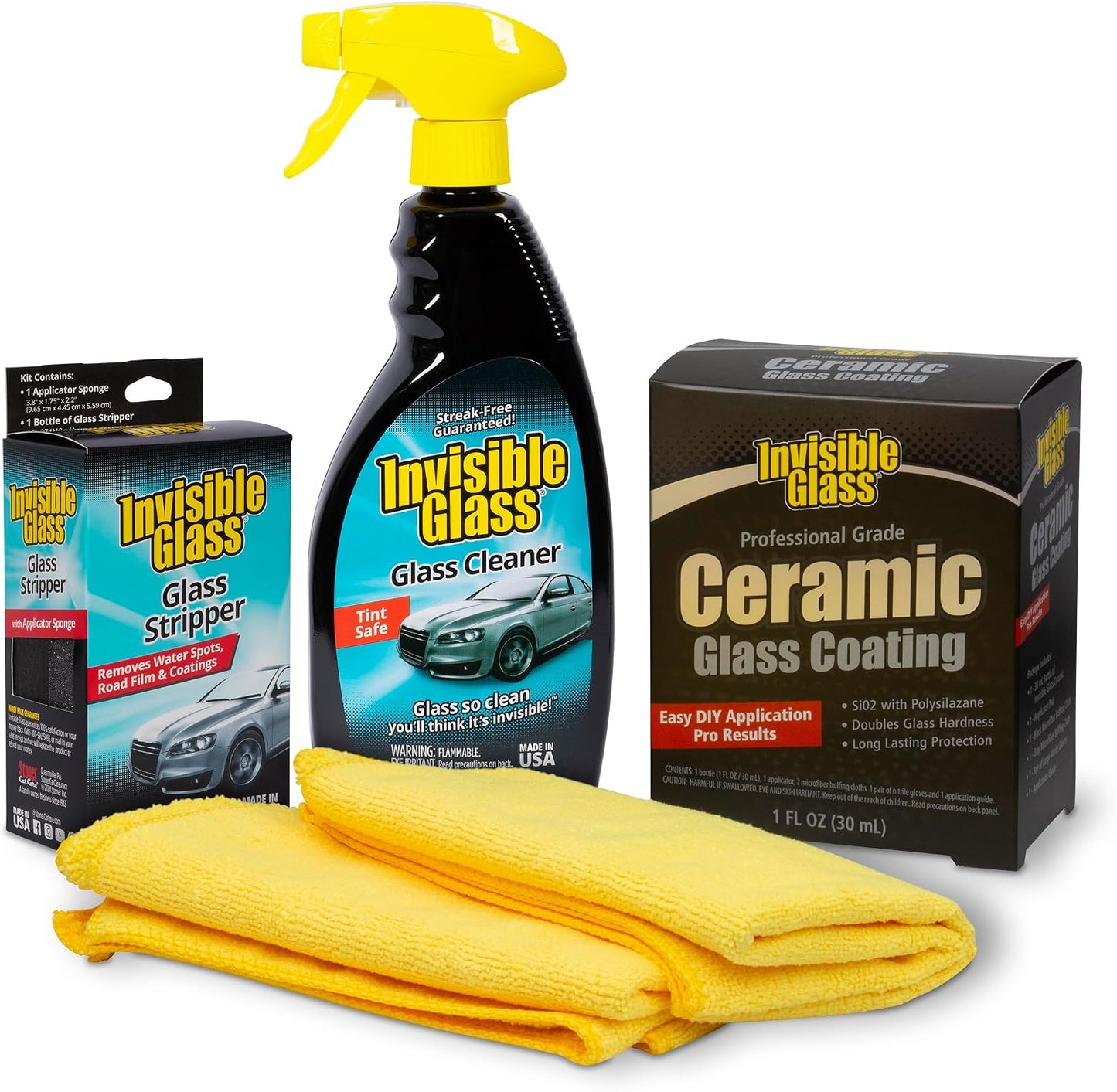 Kit cuidado vidrio 99017 con paños cerámica y limpiador