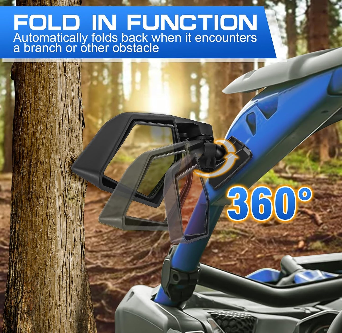Espejos laterales Maverick X3 plegables 360° vidrio