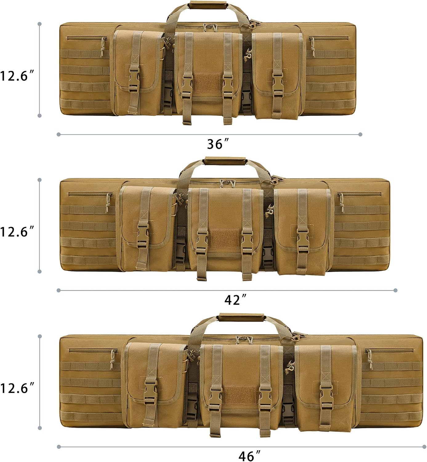 Estuche táctico transporte doble 36-46"