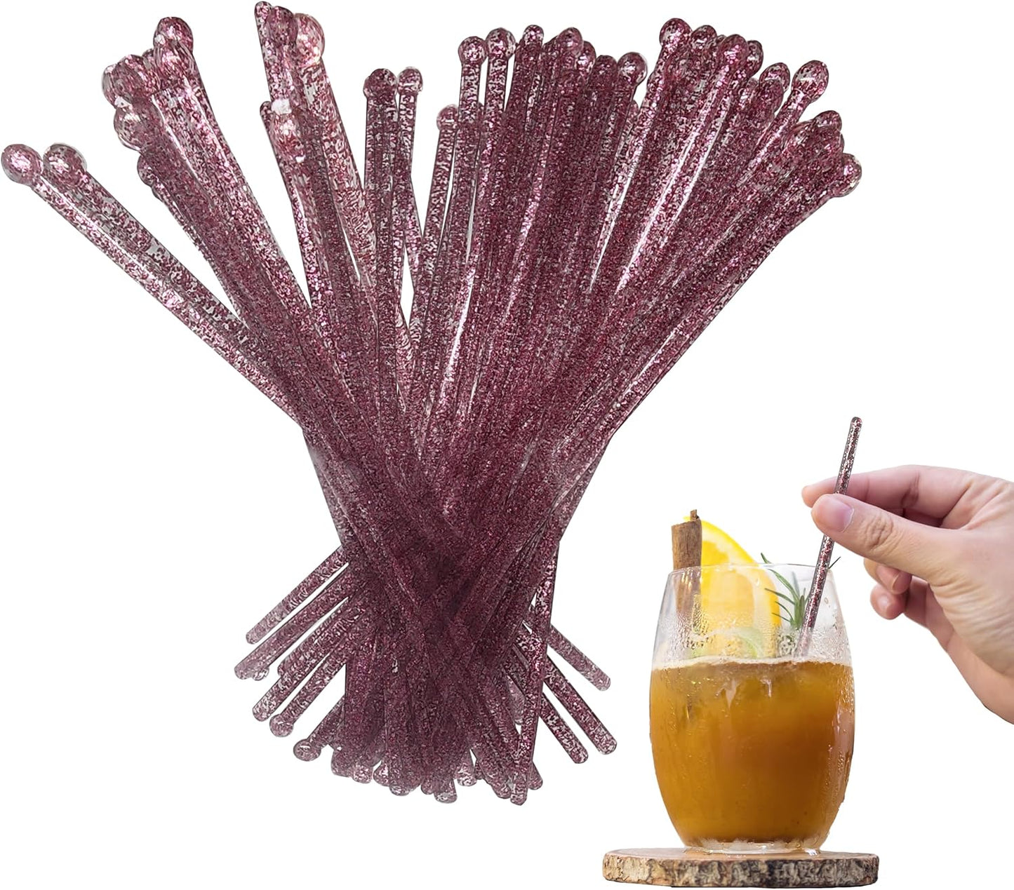 Palitos plástico reutilizables para cócteles y tartas 6pulg