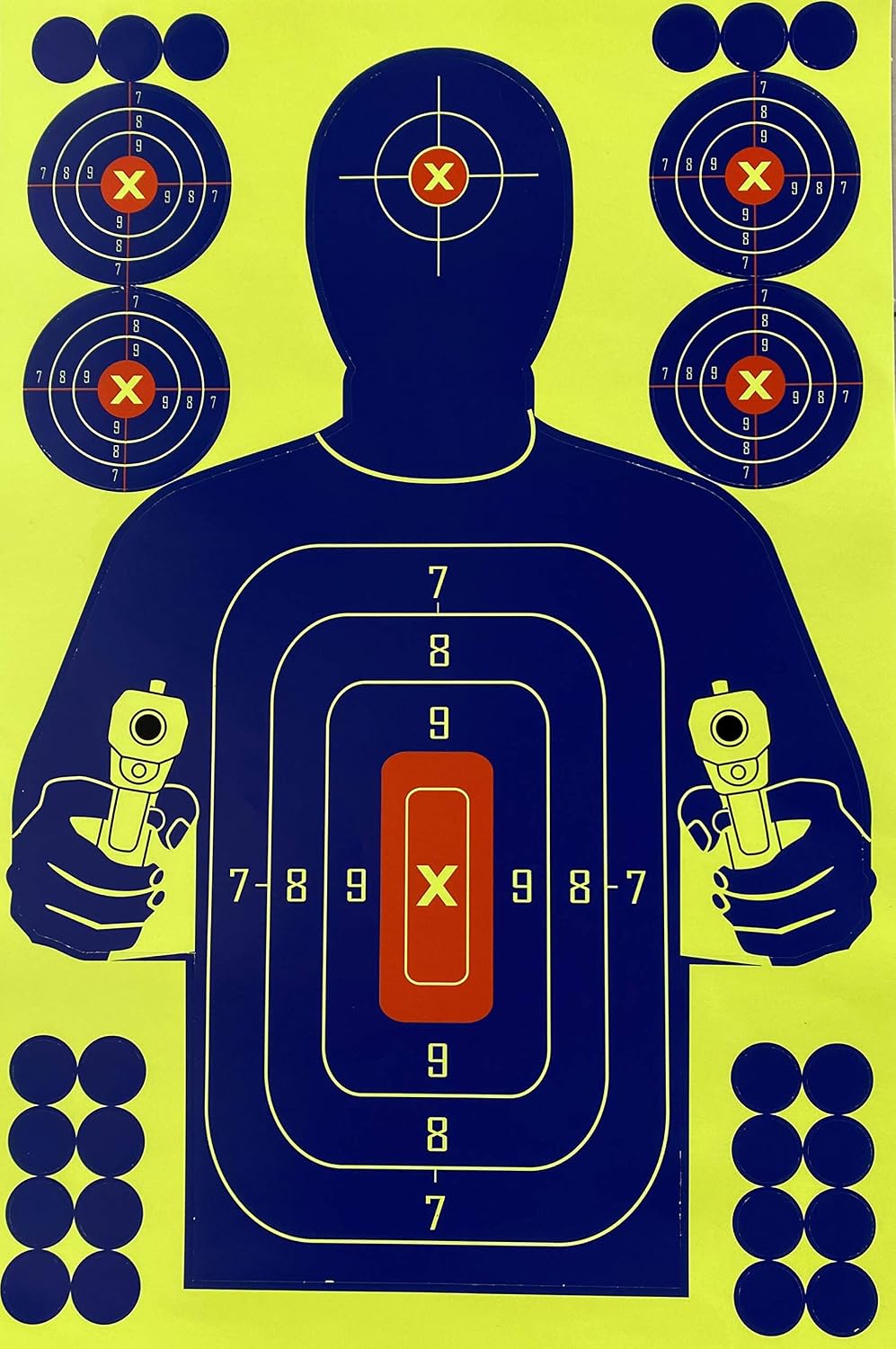 Objetivos de disparo reactivos 12x18pulg pack 30 pzas
