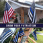 Bandera policía EE.UU. 3x5ft estrellas bordadas ojales latón