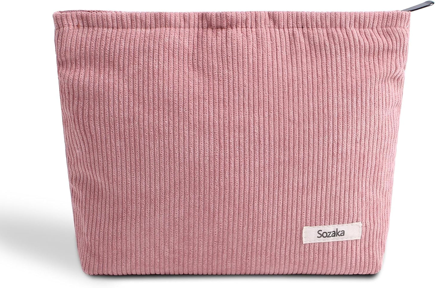 Bolsa ante organizador maquillaje mujer con puntos sonrientes