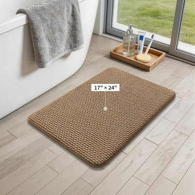 Alfombras baño felpilla extragruesas antideslizantes marrón