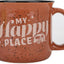 Taza café cerámica retro con fondo rojo 14oz