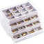 Caja organizadora aretes acrílico transparente 4 cajones