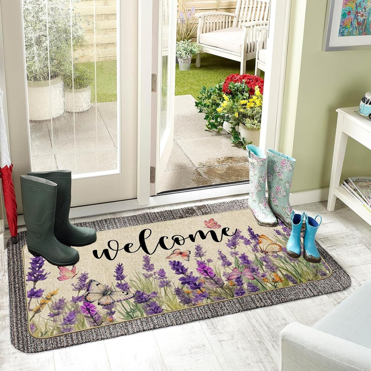 Tapete lavanda exterior antiderrap 17x36"