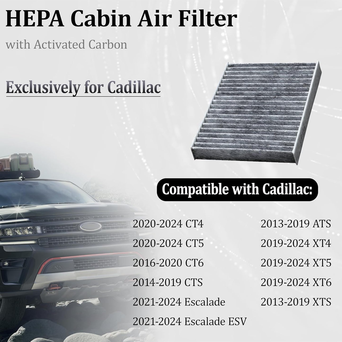 Filtro aire cabina carbón Cadillac 13-19