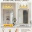 Lámpara tocador 3 luces color dorado vidrio transparente