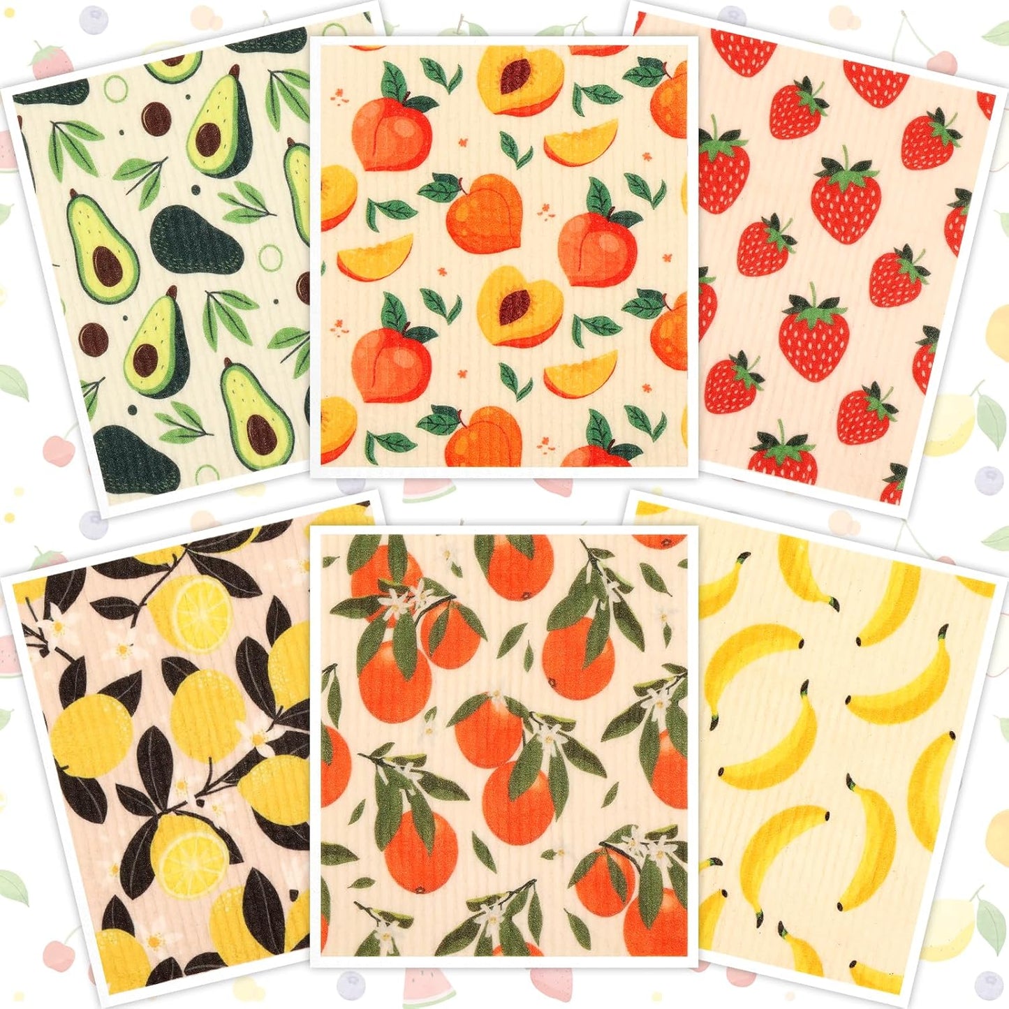 Paquete 6 paños suecos cocina reutilizables superabsorbentes