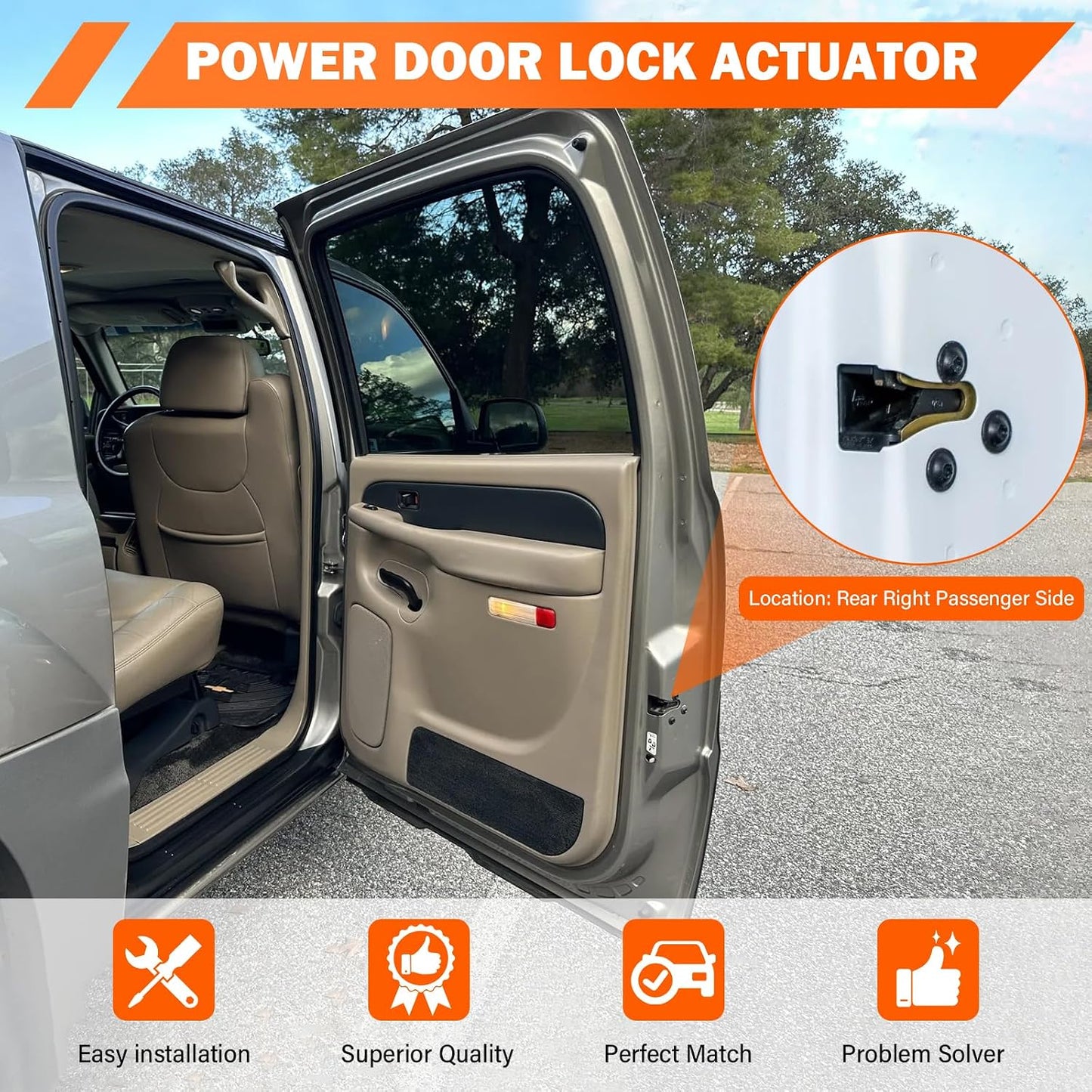 Actuador puerta trasera derecha comp Cadillac Escalade 01-06