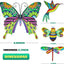 4 Pzas Decoración Pared Metal Exteriores 3D Colibrí Abeja