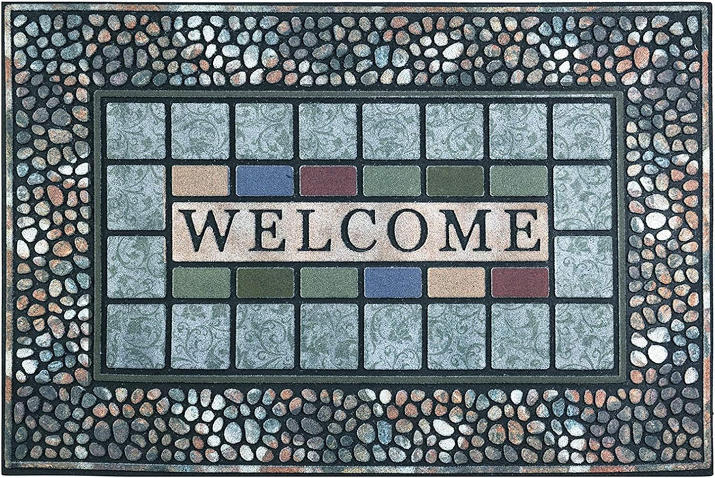 Tapete entrada rectangular 18x30" puerta grande resistente