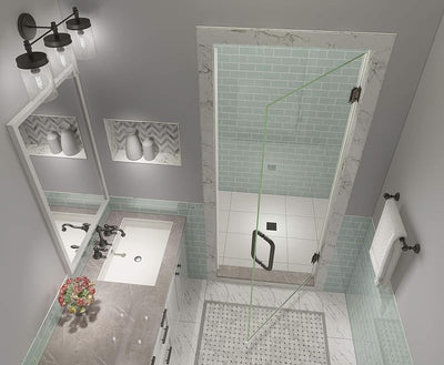 Puerta ducha color bronce Kinkade XL