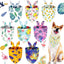 8 Bandanas Triangulares para Perros Selva Fruta Flamenco