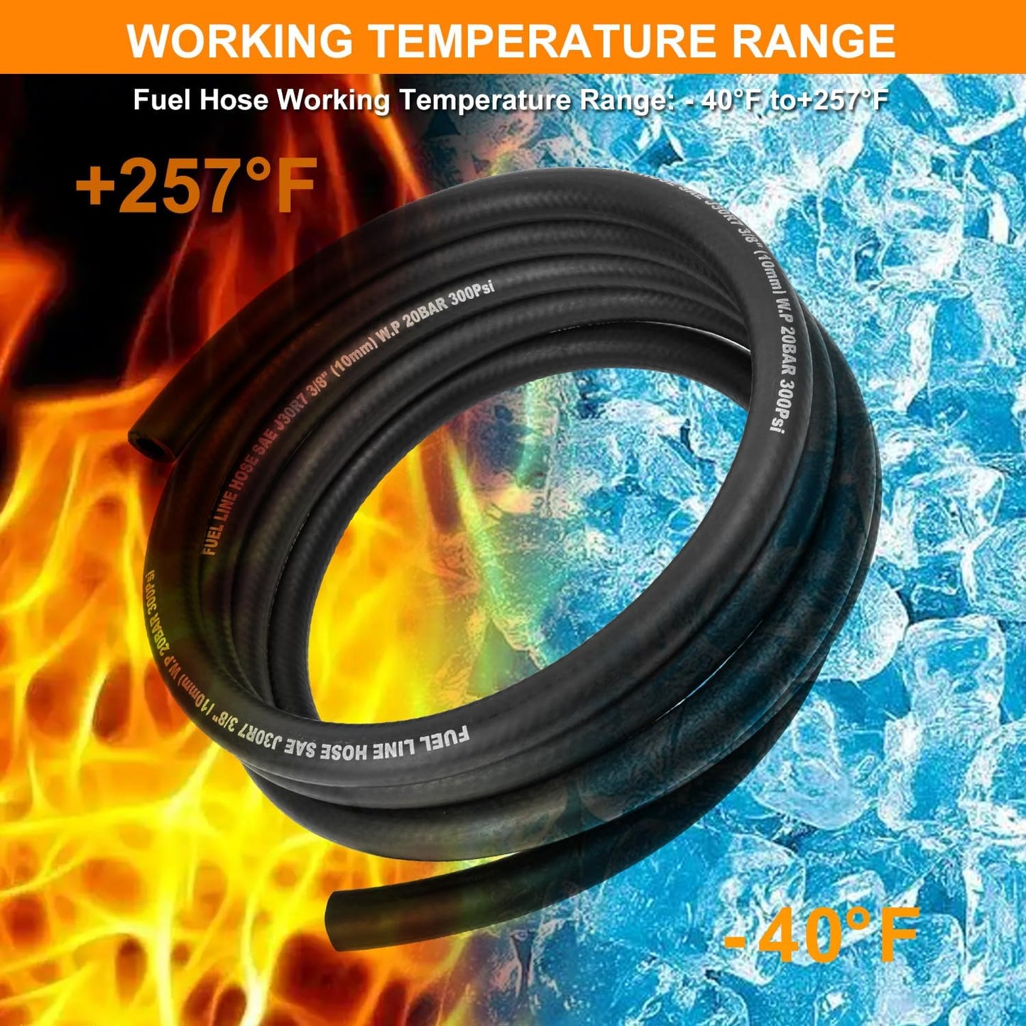 Manguera combustible 5/16pulg grado marino 5ft 300PSI