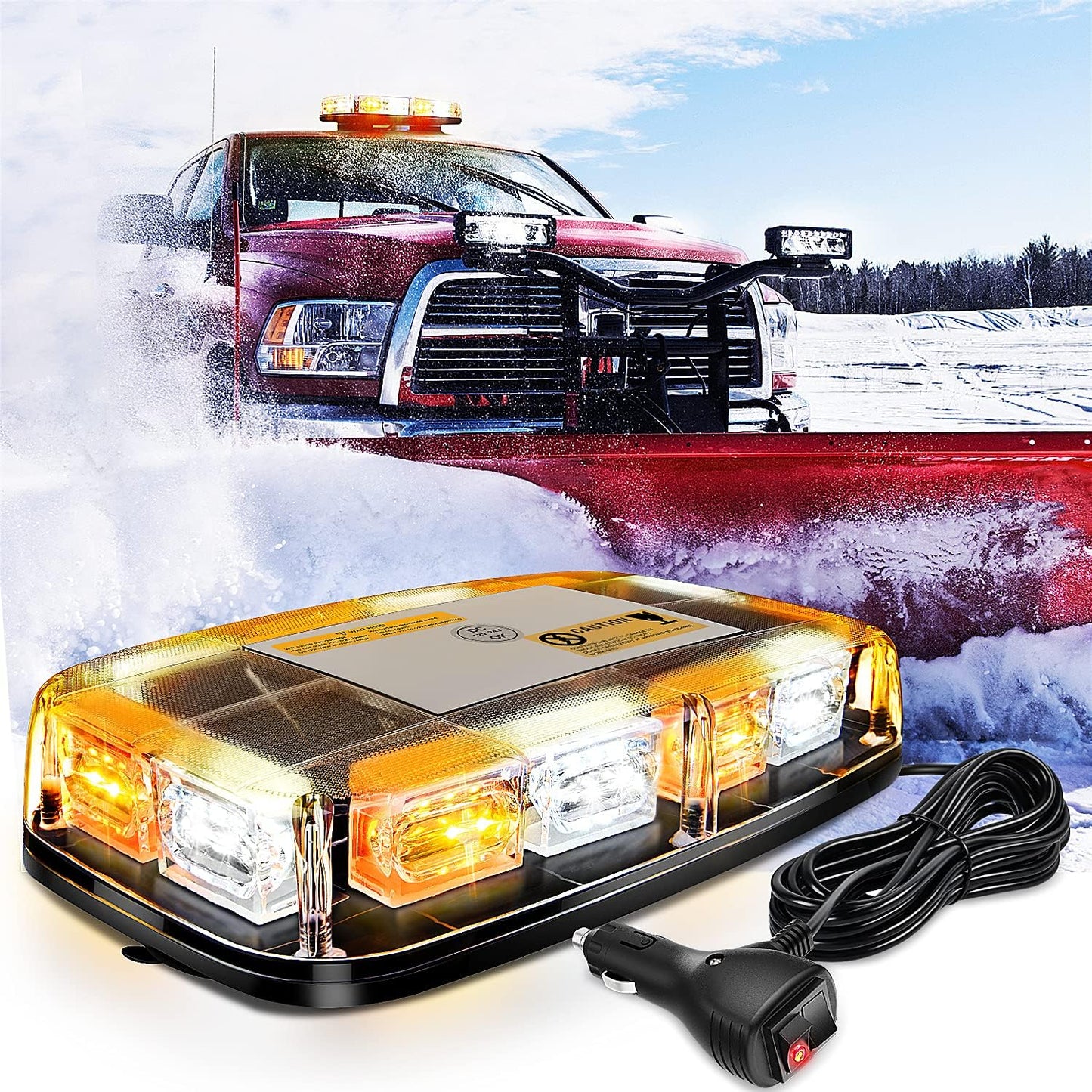 Barra LED estroboscópica techo 12pulg 48 LED coches camiones