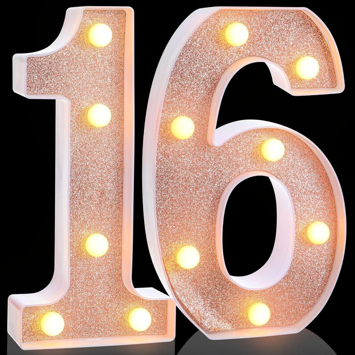 Letrero LED números decorativos para cumpleaños y fiestas