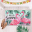 Tapete decorativo puerta flamenco hojas palma antiderrap