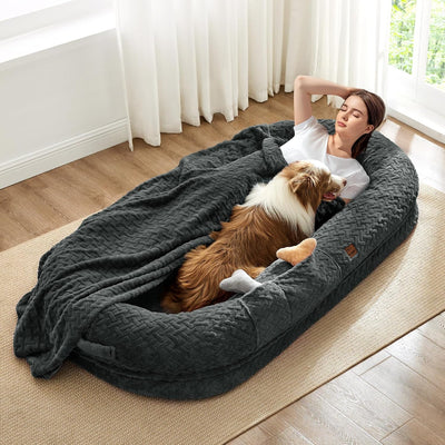 Cama perro piel sintética espuma ortopédica asa gris