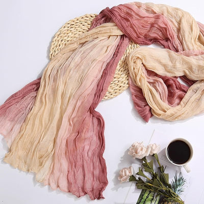 Camino mesa tela de queso 120pulg beige rosa transparente