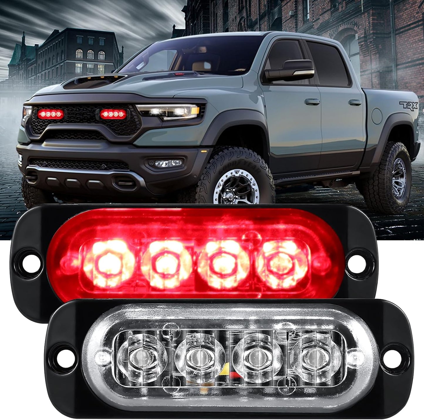 Luces estroboscópicas rojo 4X4 ATV carretilla remolque