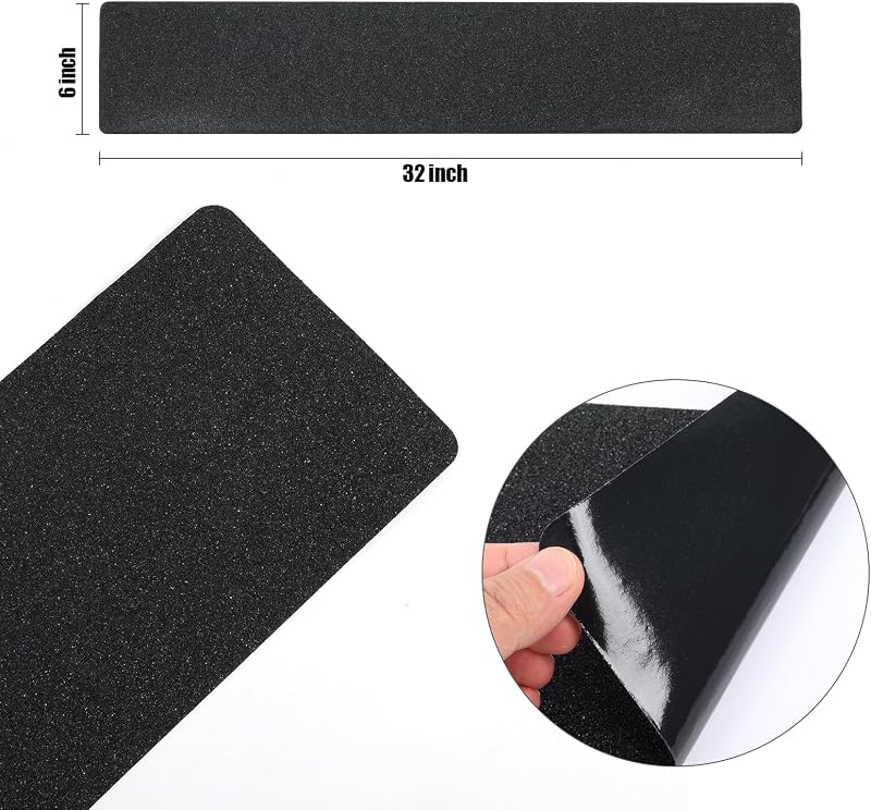 Cinta antiderrap negra 6x32" 15 Uds