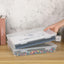 Caja plástico transparente con tapa abatible organiz.