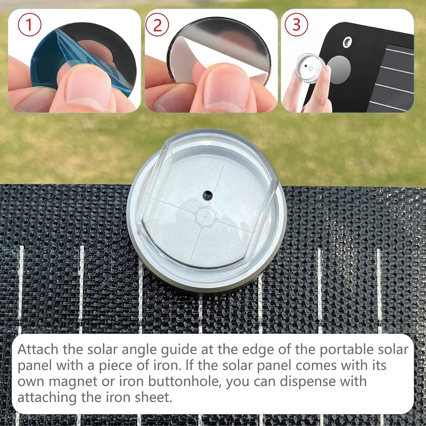 Guía ángulo solar panel solar magnético aluminio PC set 2