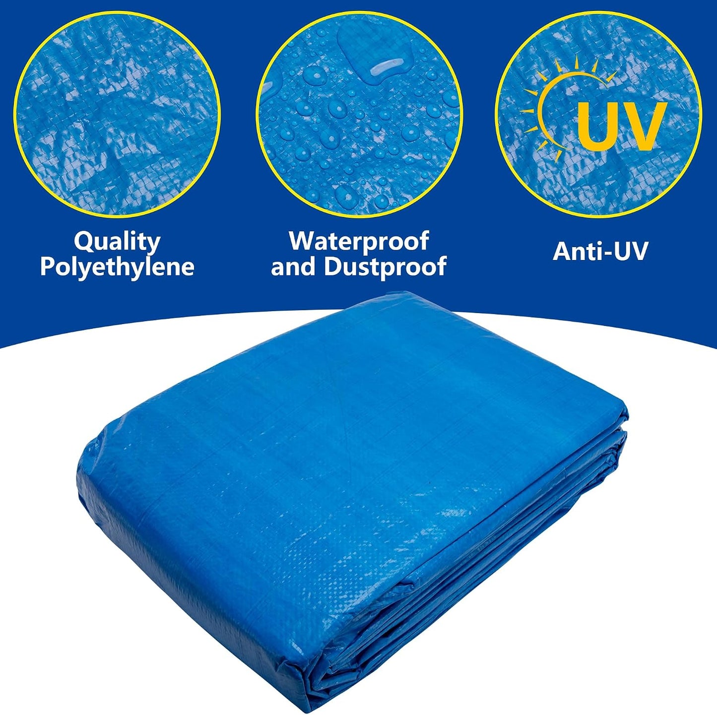 Lona piscina 24x16ft impermeable PE alta resistencia