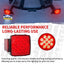 2 Luces LED cuadradas para remolque 12V cumple DOT
