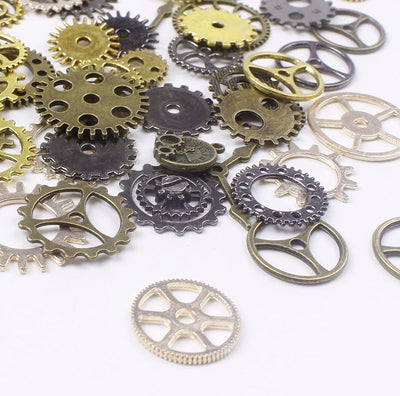 100 Engranajes Steampunk Metal para Joyas y Manualidades