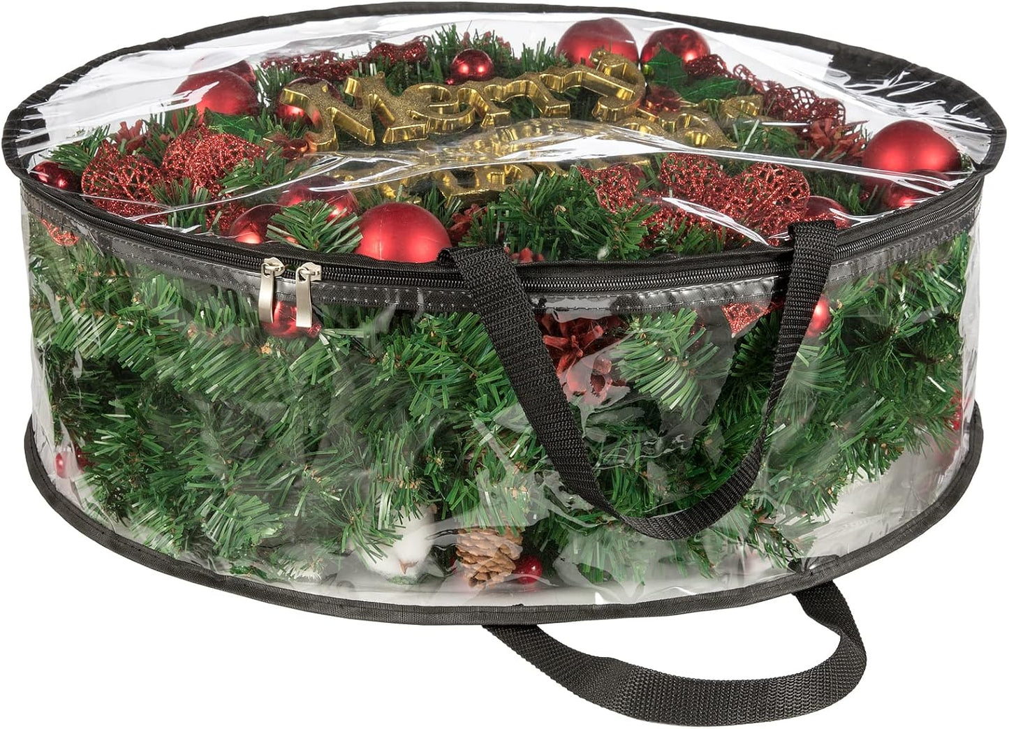Bolsa almacenamiento transparente 24" con asa 2uds