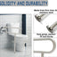 Barras agarre acero inox 304 para baño discapacitados 24x30"