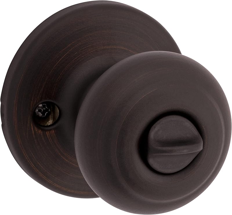 Picaporte cromado con cerradura Kwikset