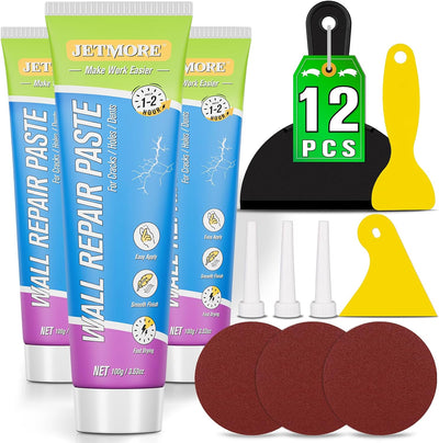 Kit reparación yeso 3.5oz pasta pared espátula grietas