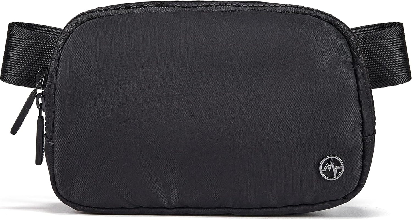 Riñonera nylon cremallera bidireccional ajustable negro