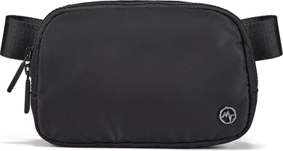 Riñonera nylon cremallera bidireccional ajustable negro