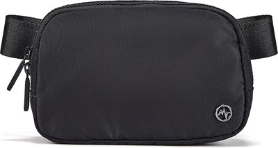 Riñonera nylon cremallera bidireccional ajustable negro